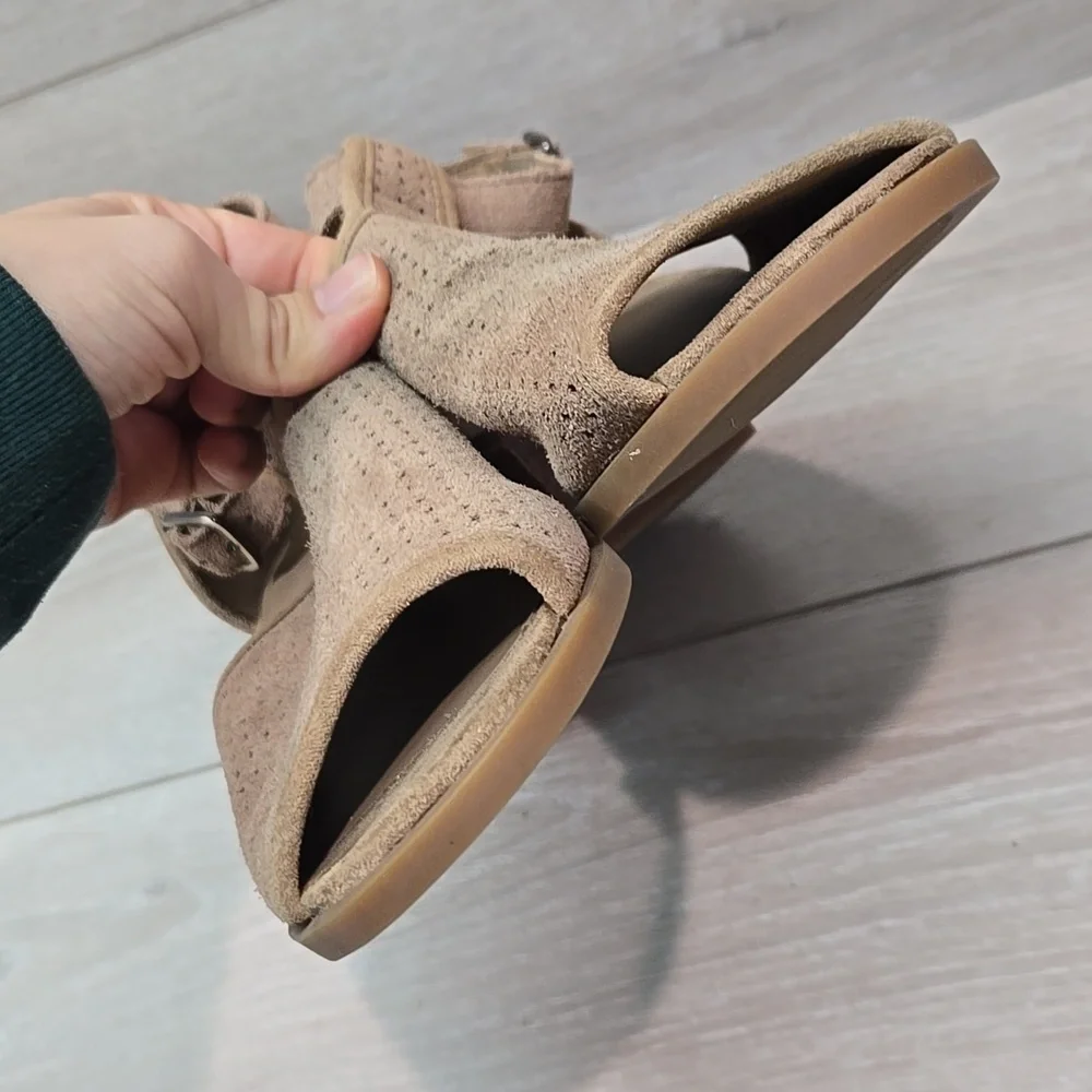 Koolaburra by Ugg Australia Women Ashlyn Leather Open Toe Heels Sandals shoes 9